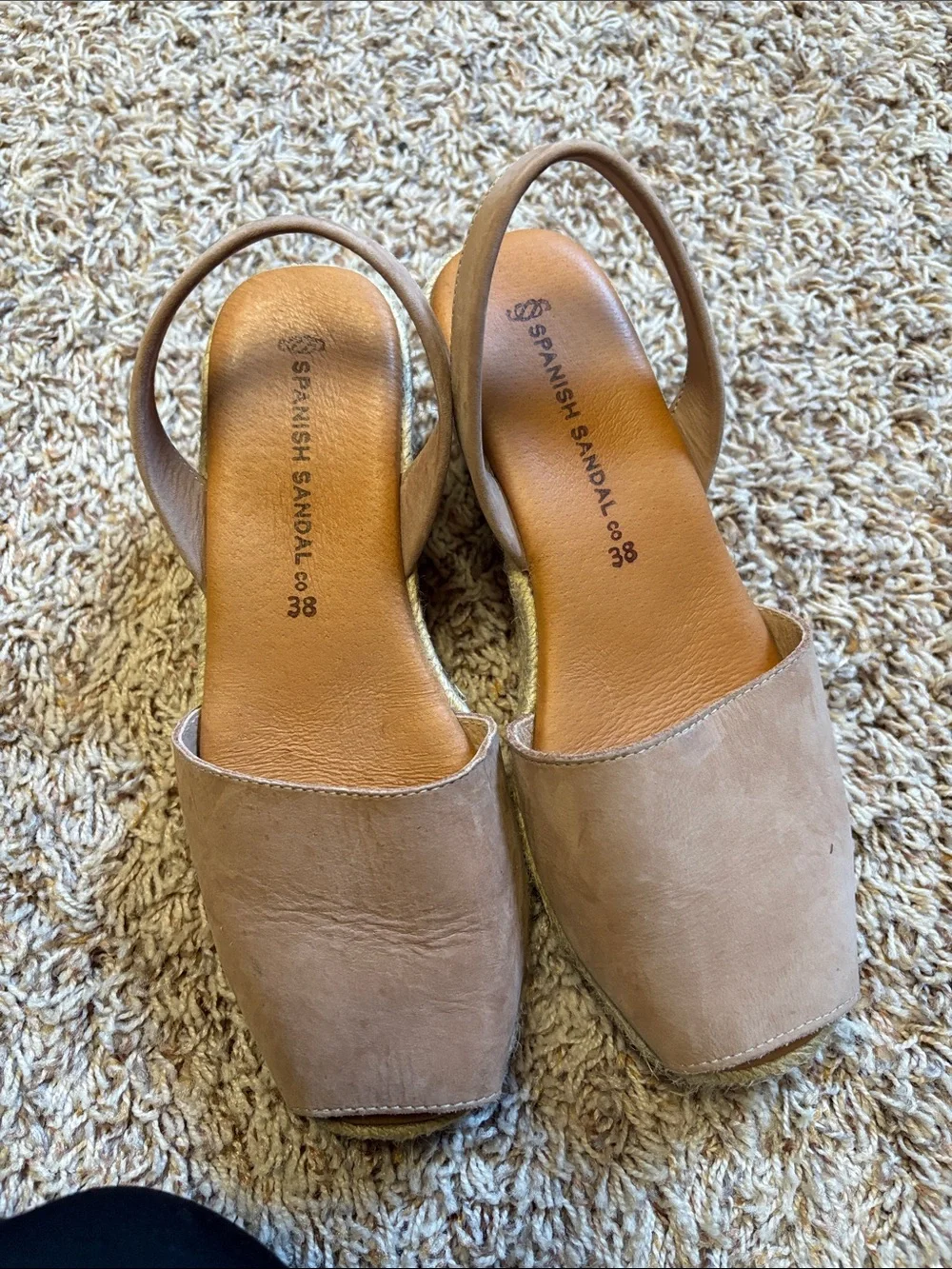 Women's Nude/Tan Slingback Spanish Sandals